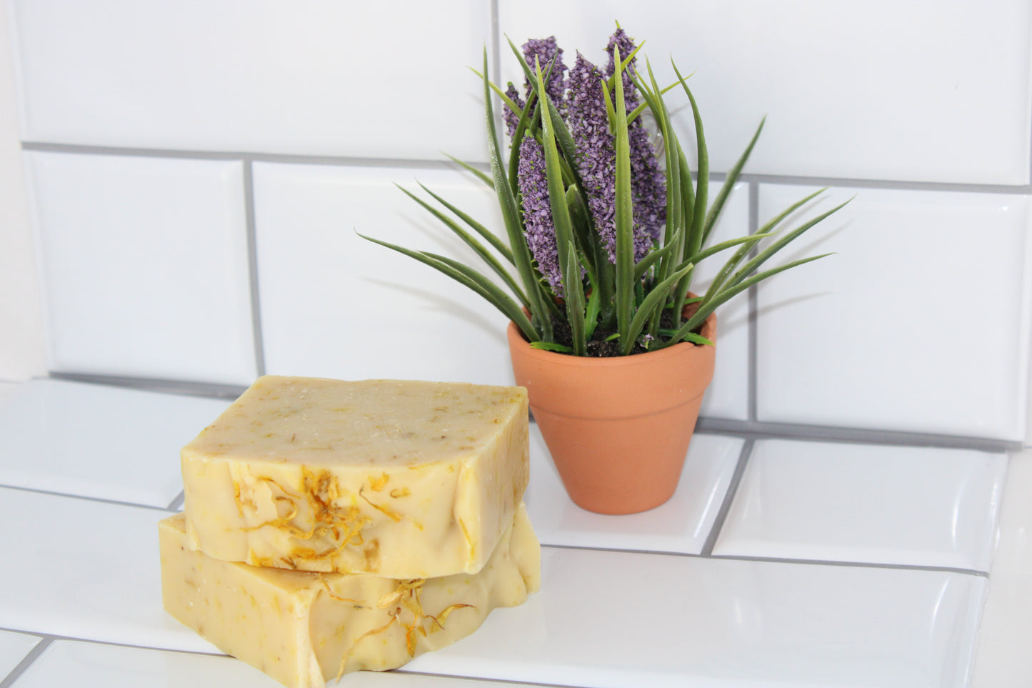 Calendula, Lavender, and Chamomile Bar Soap Sensitive, Normal Skin Scented