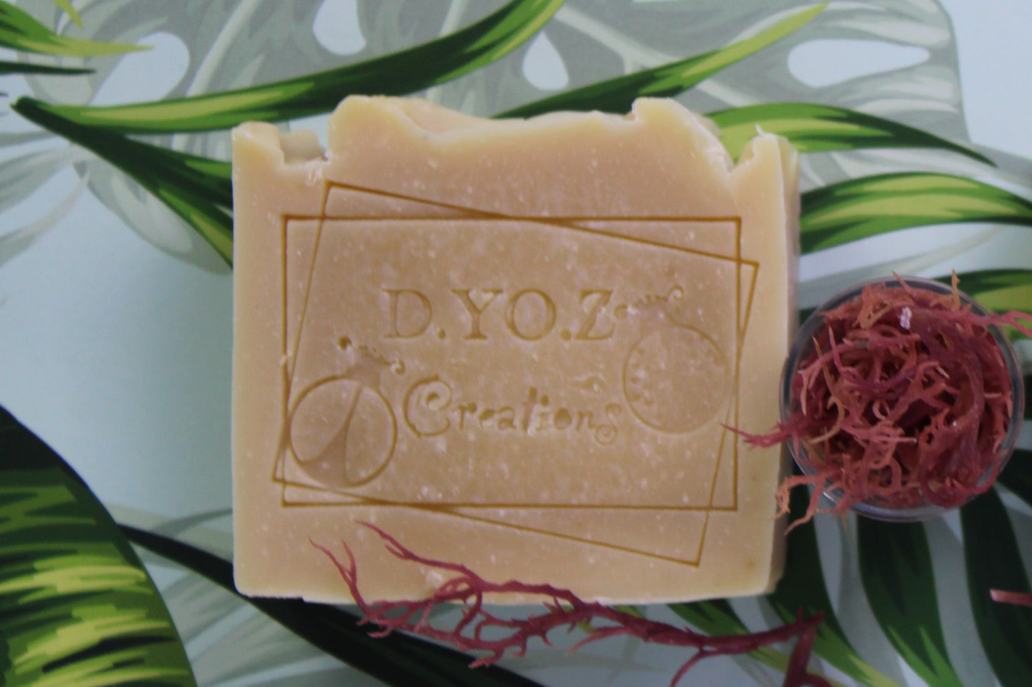 Seamoss and Geranium Bar Soap Dry, Oily, and Combination skin lightly scented (Back in June)