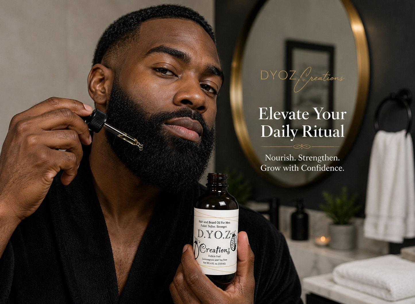 Follicle Fuel- Men's Hair and Beard Oil Fuller Softer Stronger